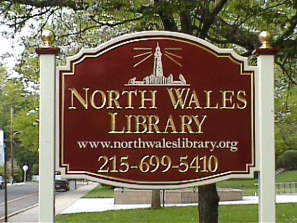 North Wales Area Library Sign